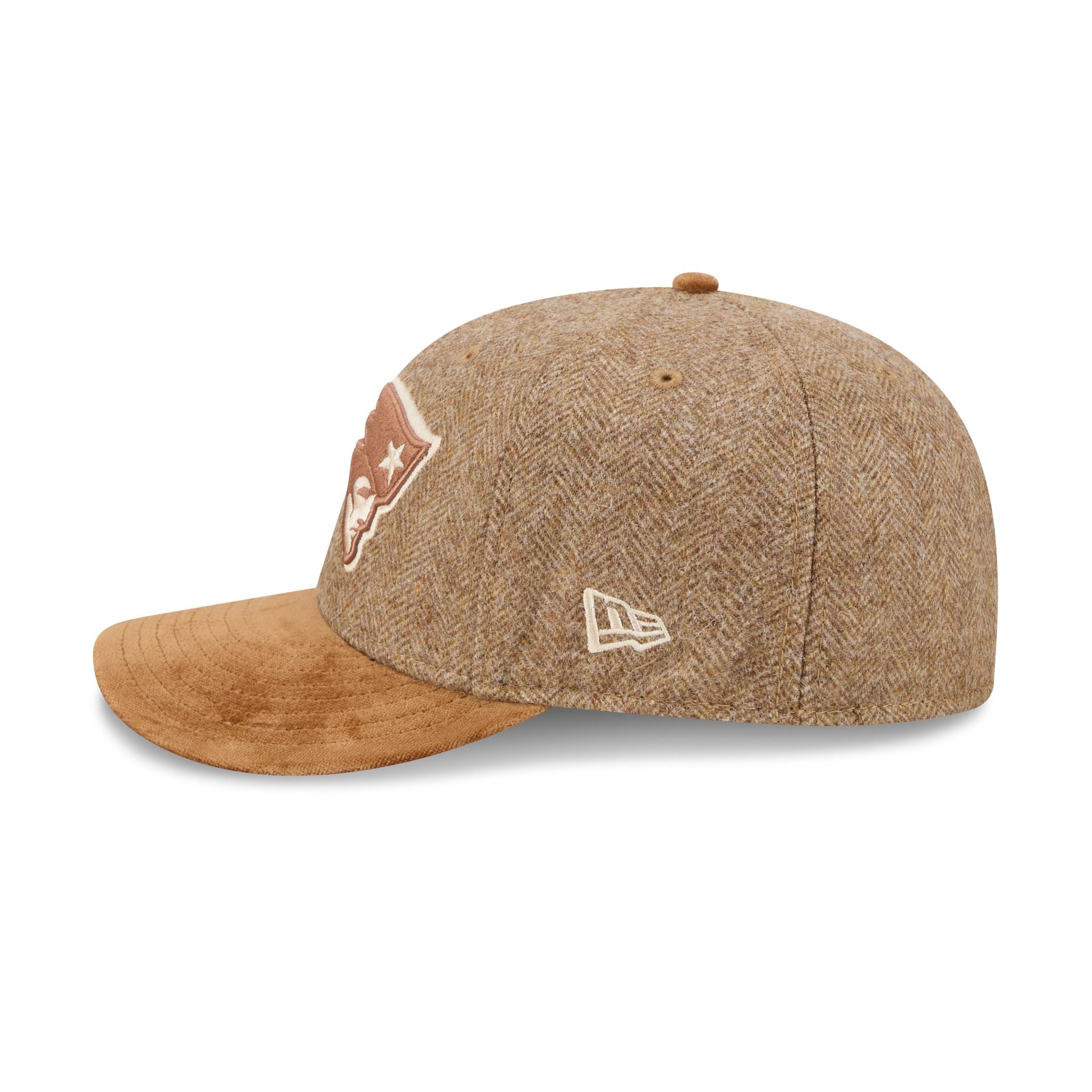 New England Patriots Moon Brisbane Moss Brown Visor 59FIFTY Fitted Hat