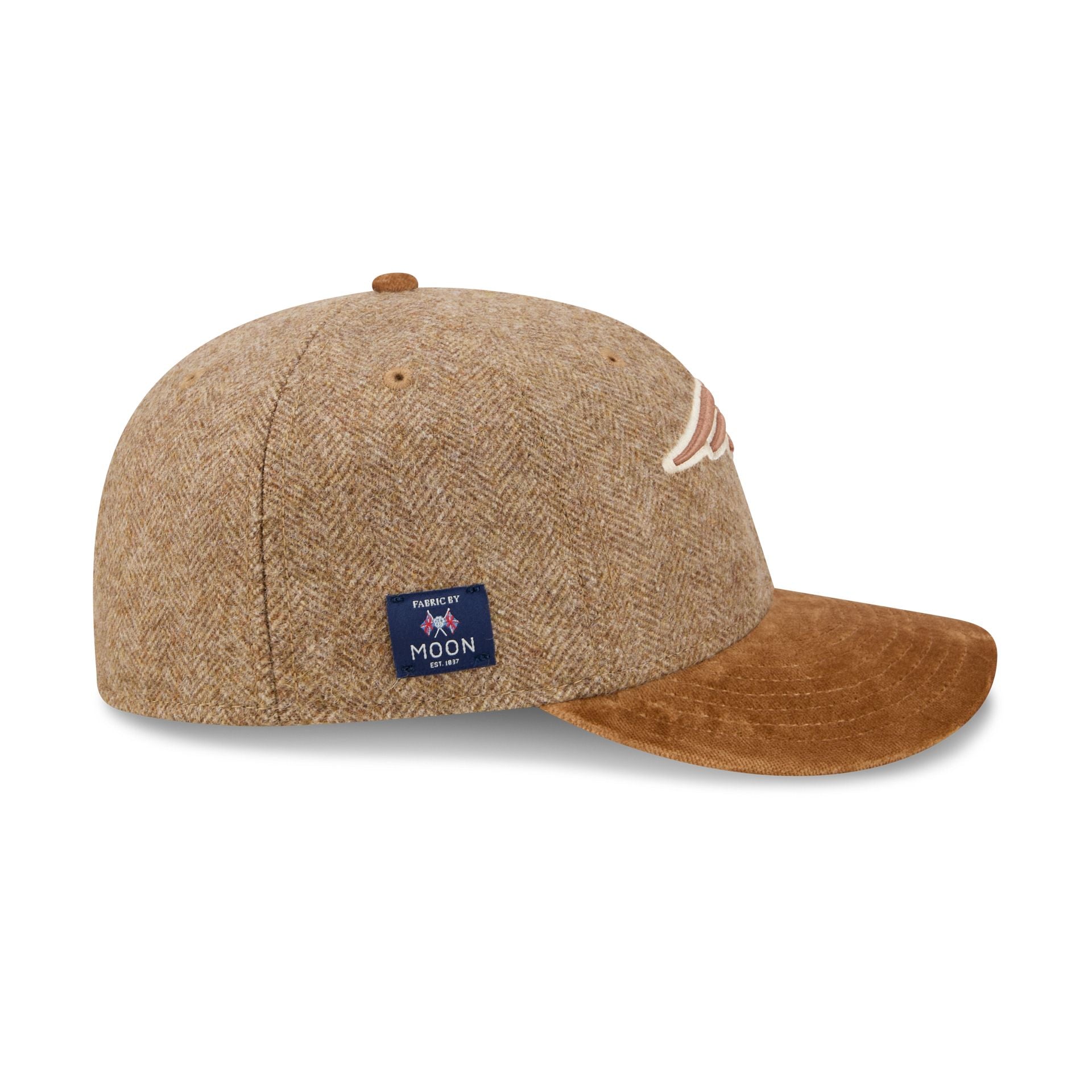New England Patriots Moon Brisbane Moss Brown Visor 59FIFTY Fitted Hat