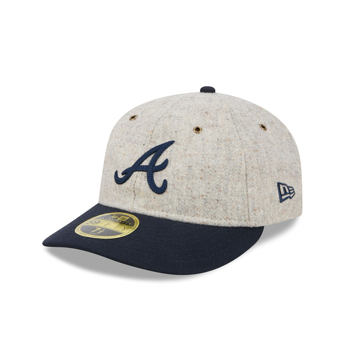 Atlanta Braves Moon Herringbone Retro Crown 59FIFTY Fitted Hat
