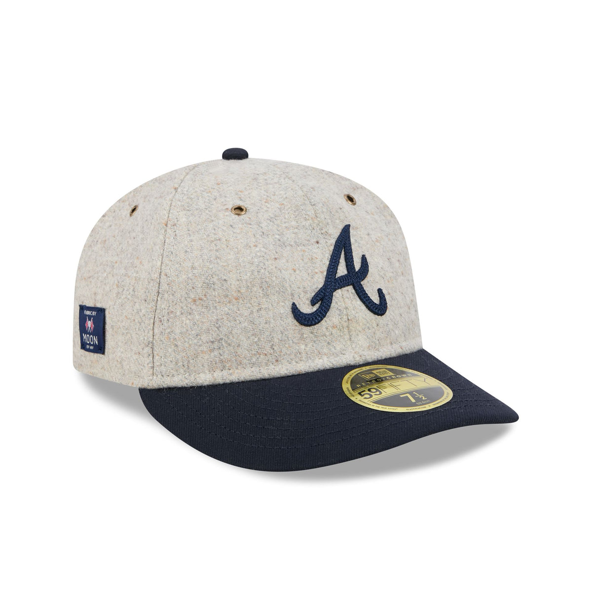 Atlanta Braves Moon Herringbone Retro Crown 59FIFTY Fitted Hat