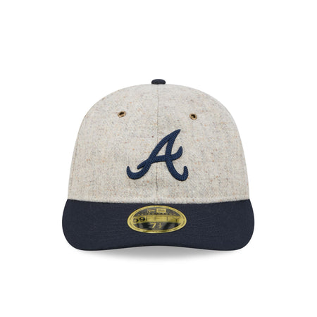 Atlanta Braves Moon Herringbone Retro Crown 59FIFTY Fitted Hat