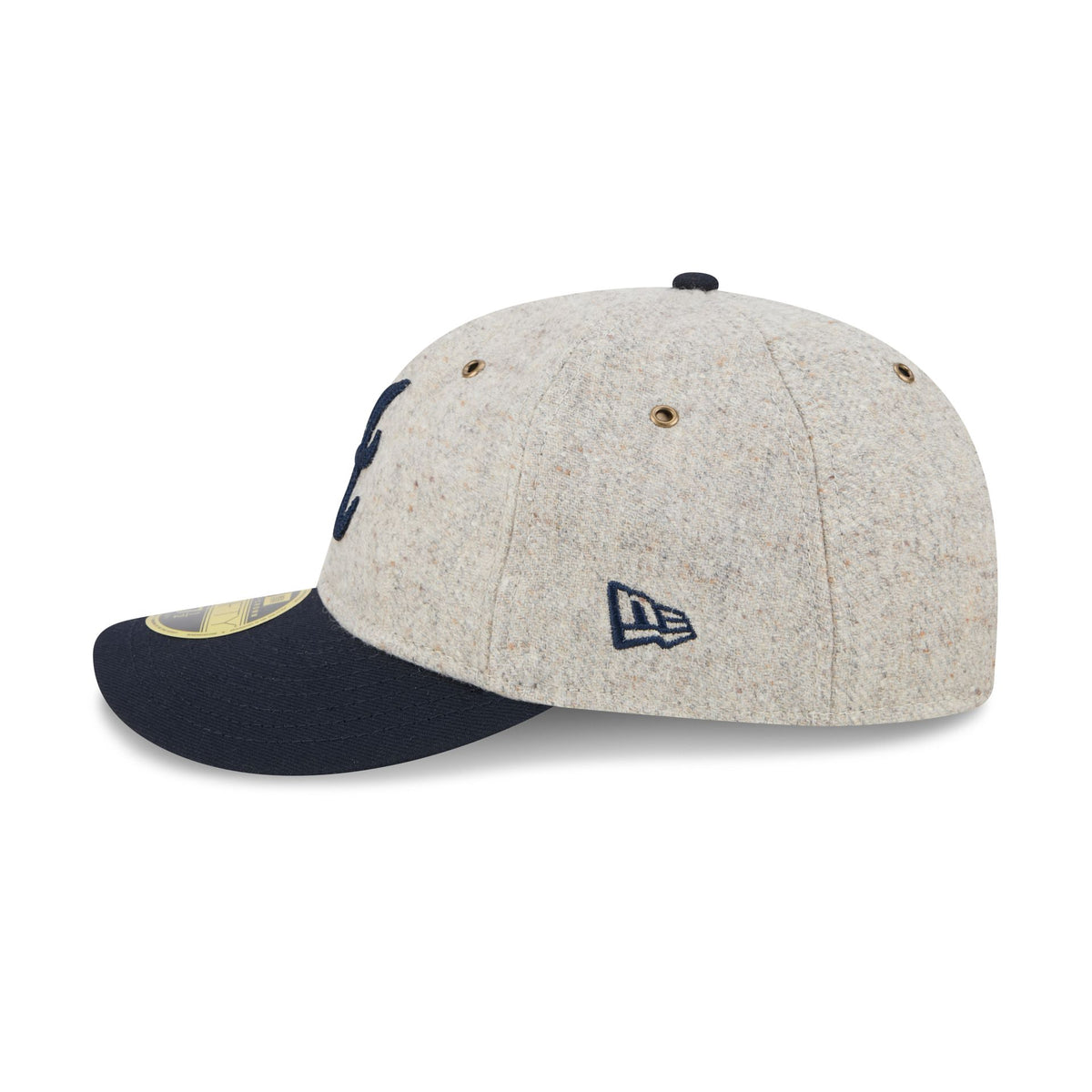 Atlanta Braves Moon Herringbone Retro Crown 59FIFTY Fitted Hat