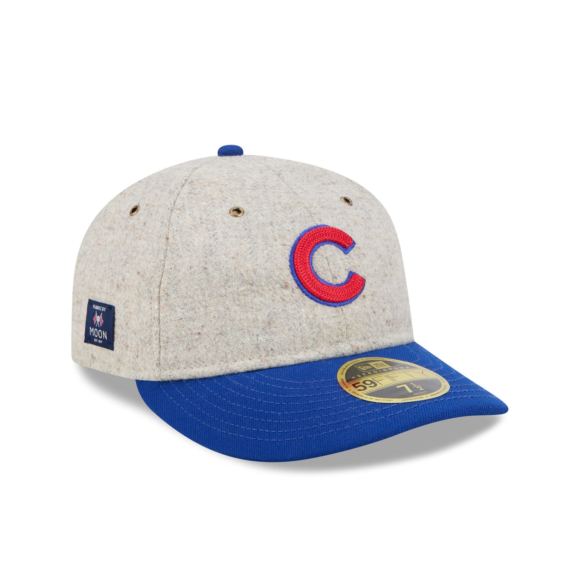 Chicago Cubs Moon Herringbone Retro Crown 59FIFTY Fitted Hat