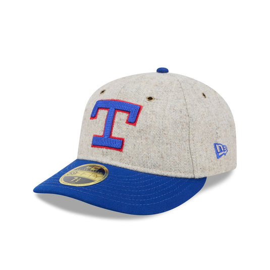 Texas Rangers Moon Herringbone Retro Crown 59FIFTY Fitted Hat