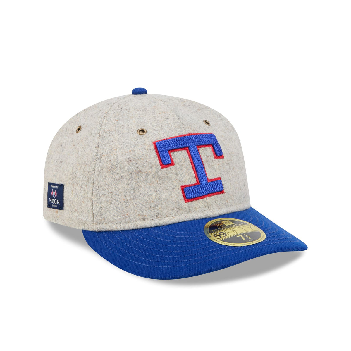 Texas Rangers Moon Herringbone Retro Crown 59FIFTY Fitted Hat