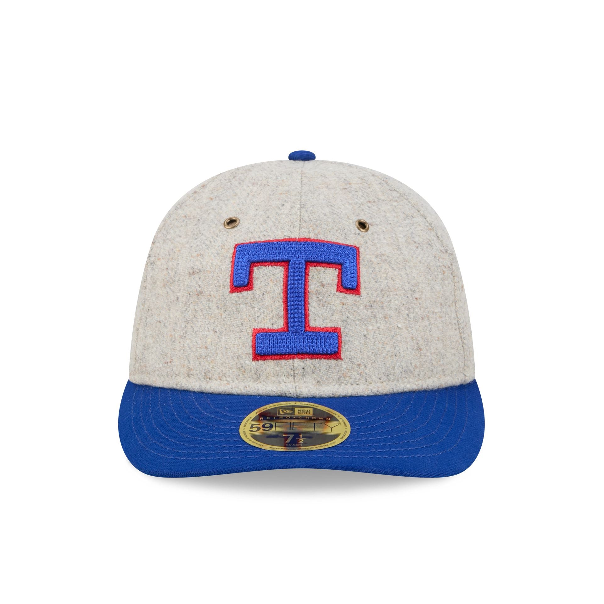 Texas Rangers Moon Herringbone Retro Crown 59FIFTY Fitted Hat