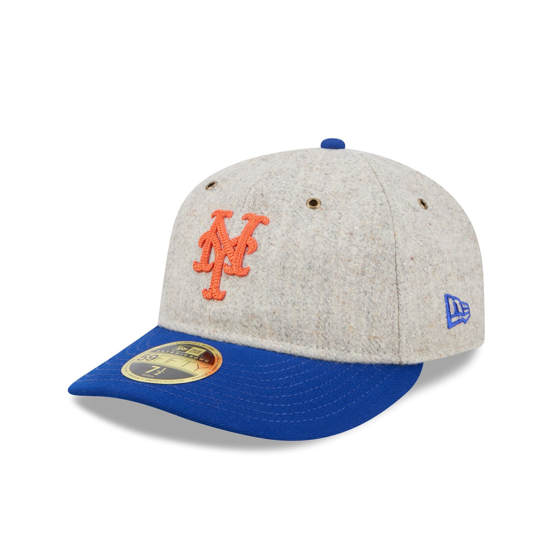 New York Mets Moon Herringbone Retro Crown 59FIFTY Fitted Hat