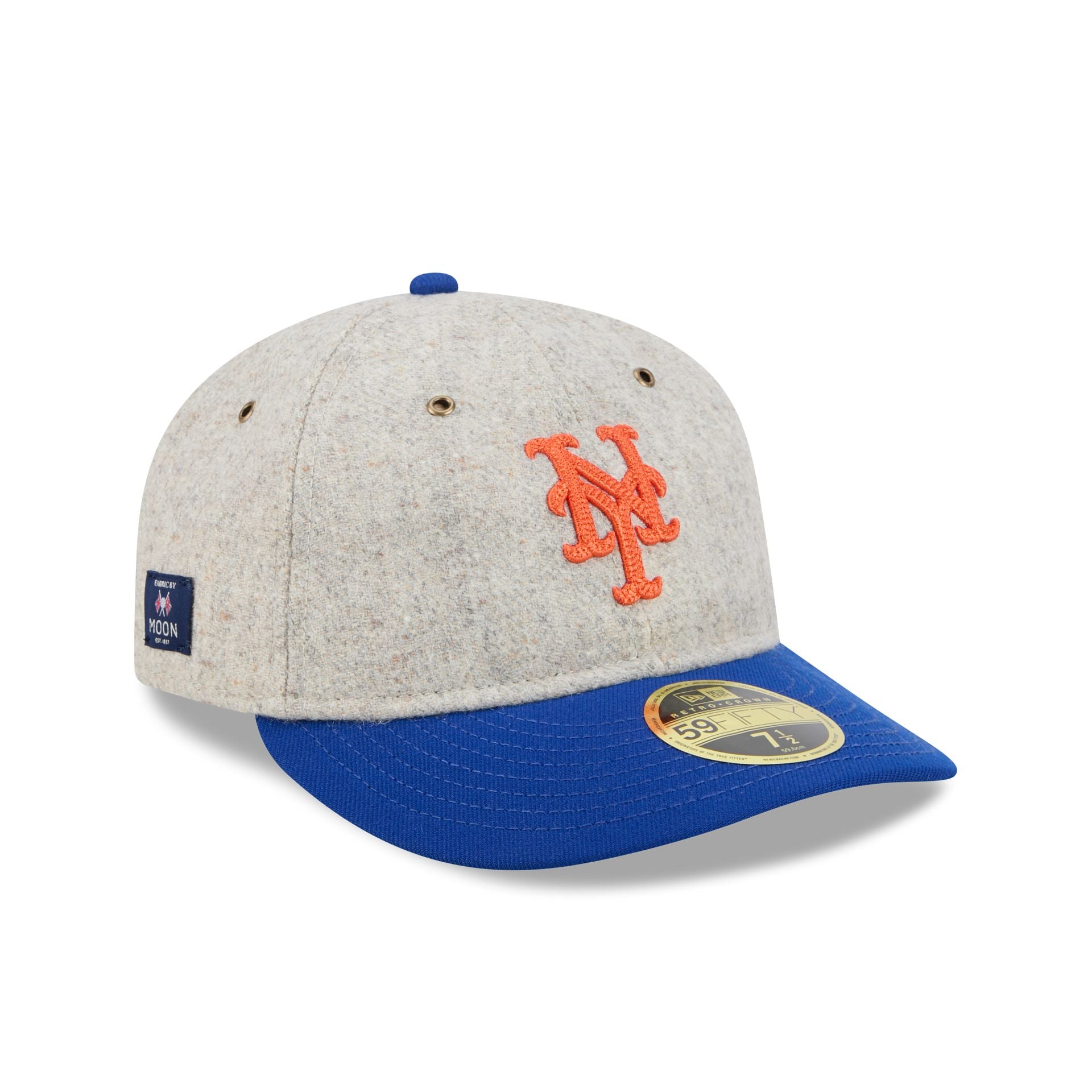 New York Mets Moon Herringbone Retro Crown 59FIFTY Fitted Hat