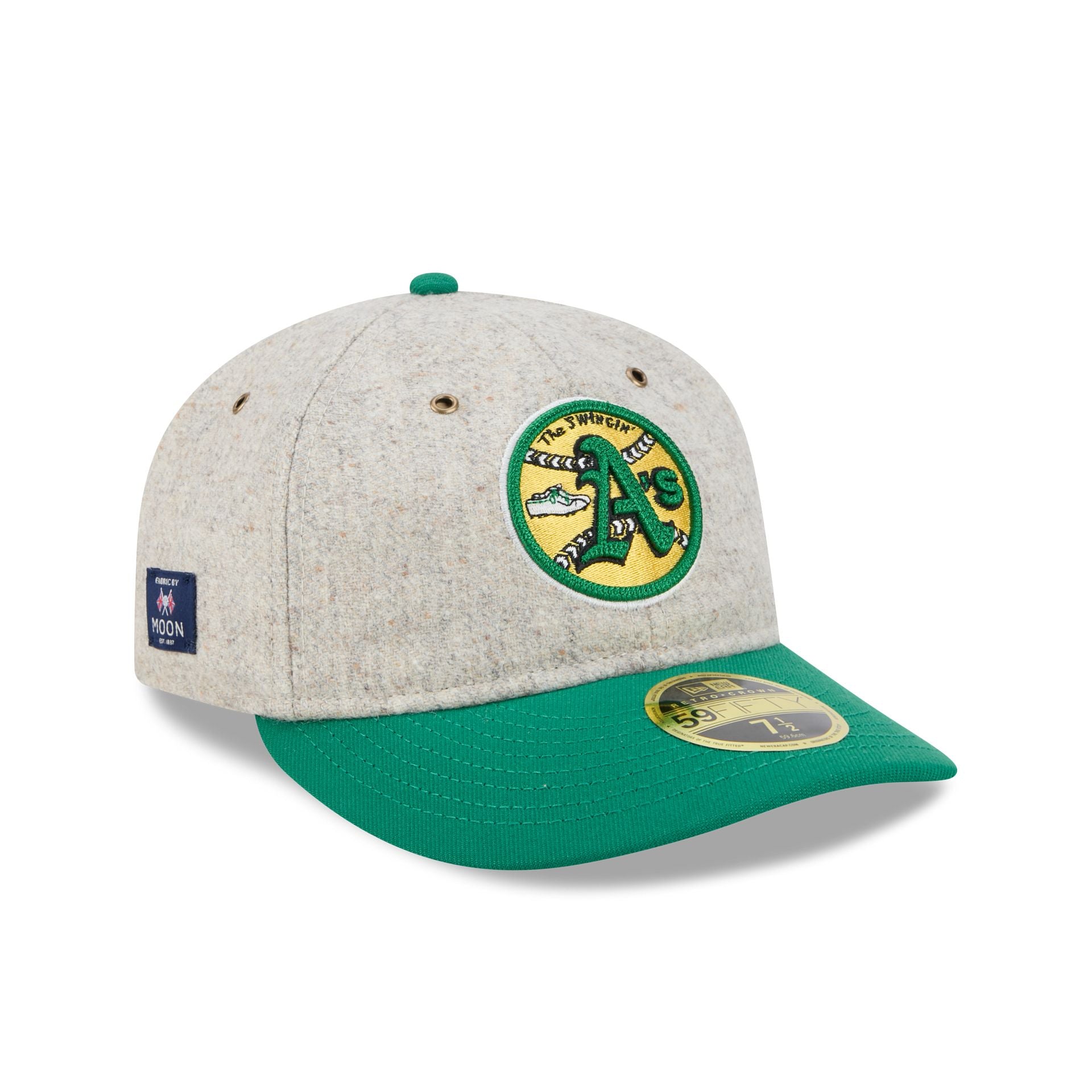 Athletics Moon Herringbone Retro Crown 59FIFTY Fitted Hat