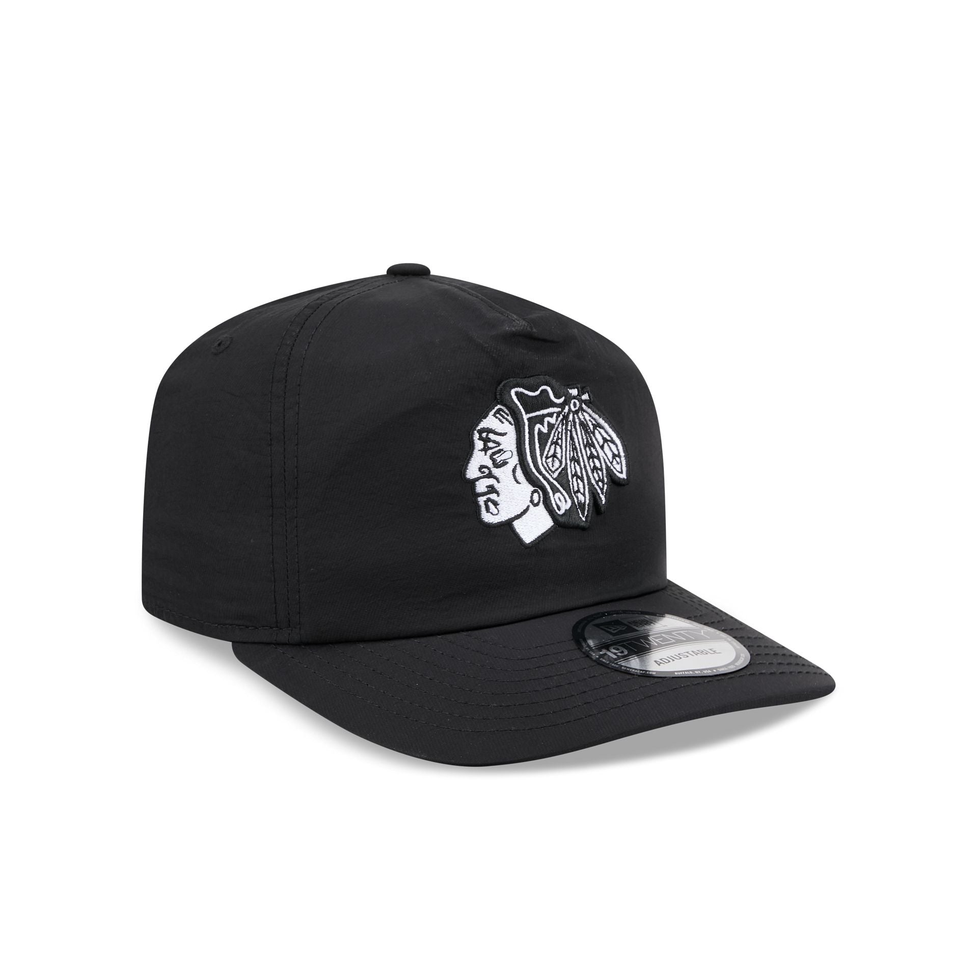 Chicago Blackhawks Nylon Black 19TWENTY Adjustable Hat