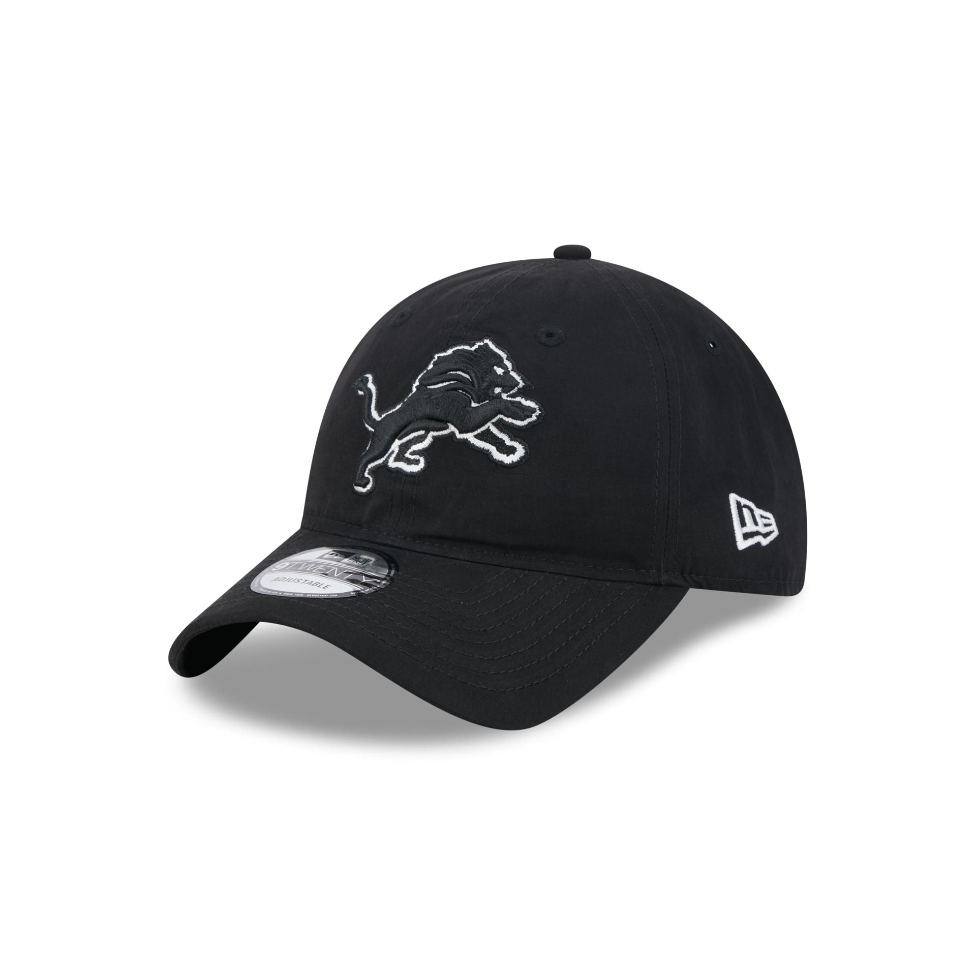 Detroit Lions Nylon Black 9TWENTY Adjustable Hat