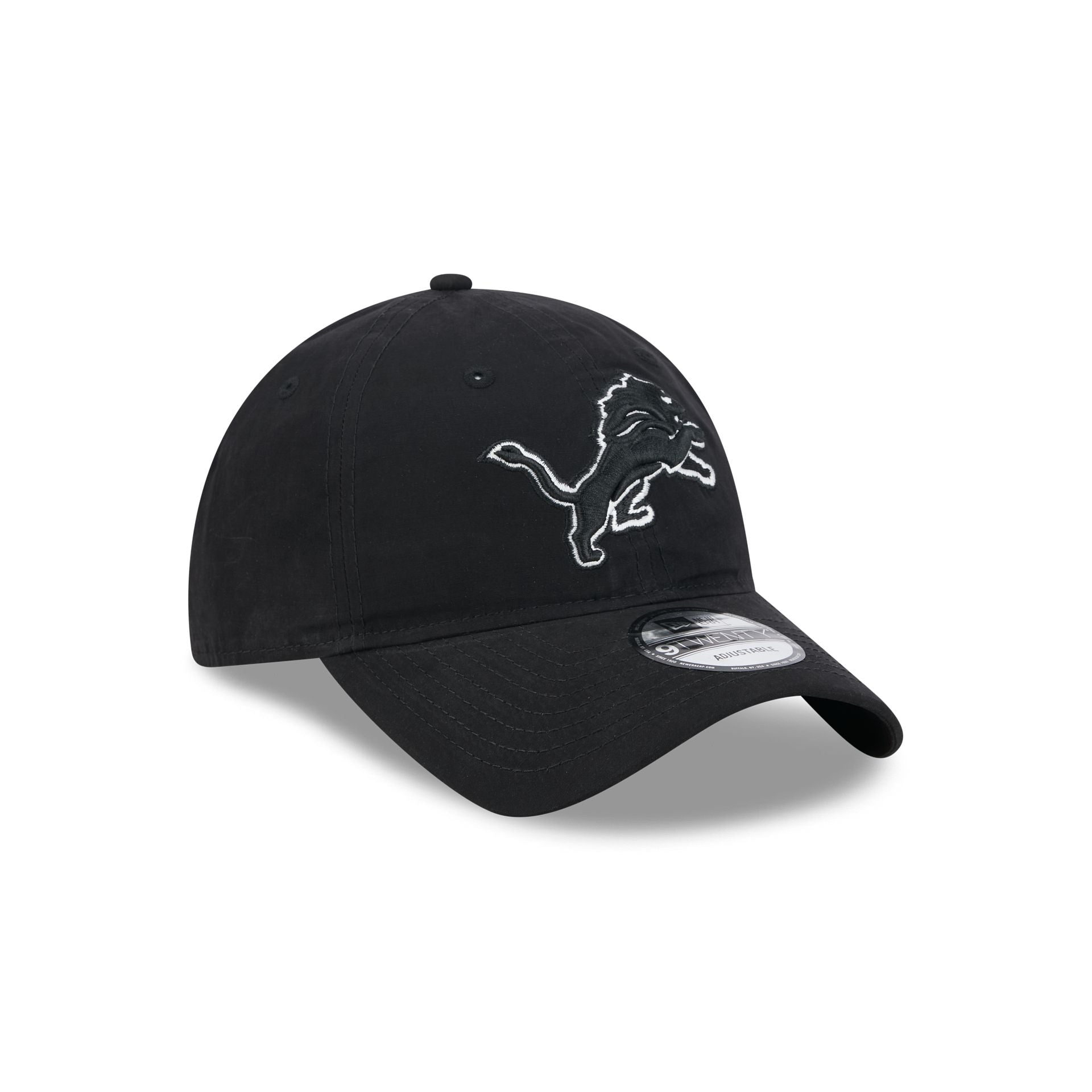 Detroit Lions Nylon Black 9TWENTY Adjustable Hat
