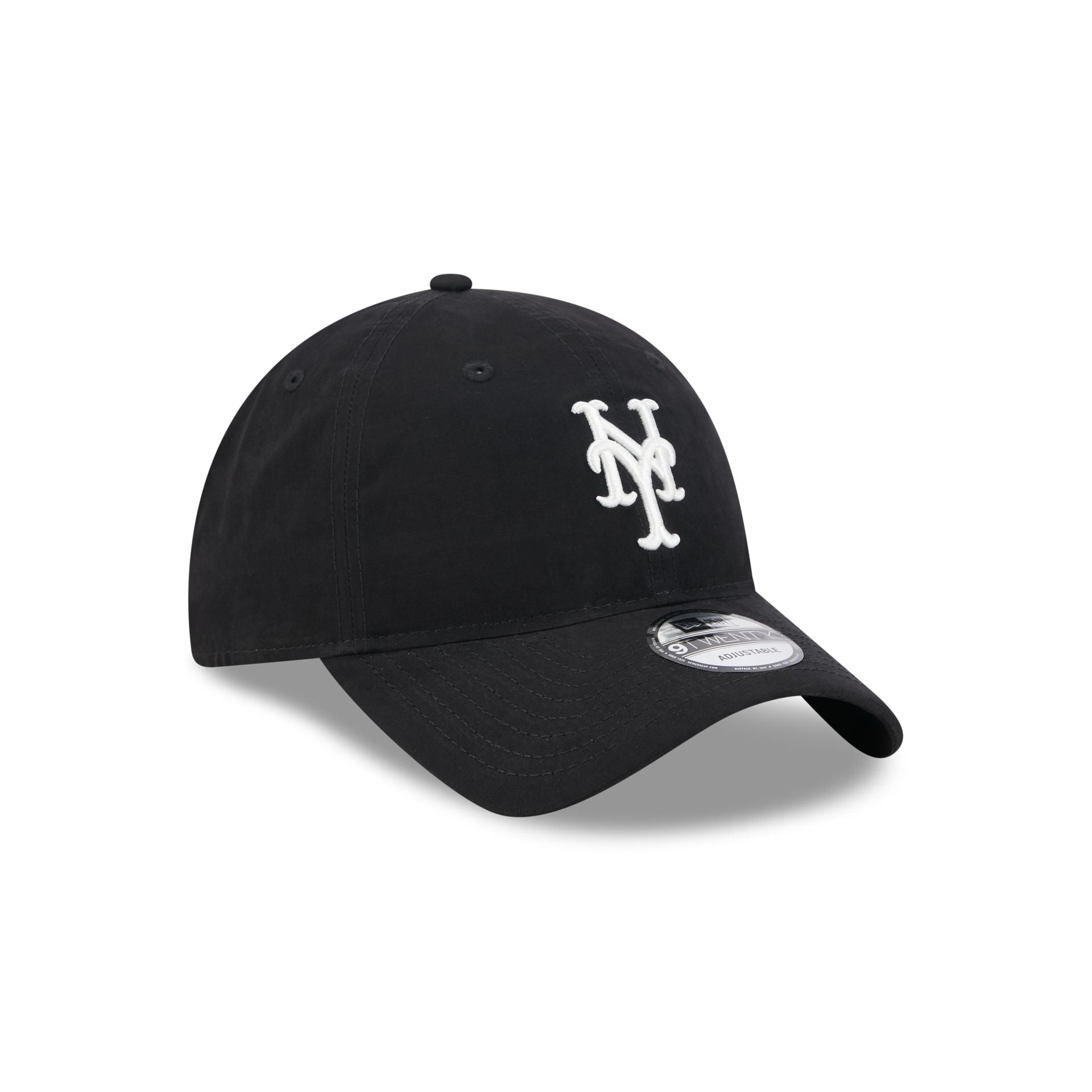 New York Mets Nylon Black 9TWENTY Adjustable Hat