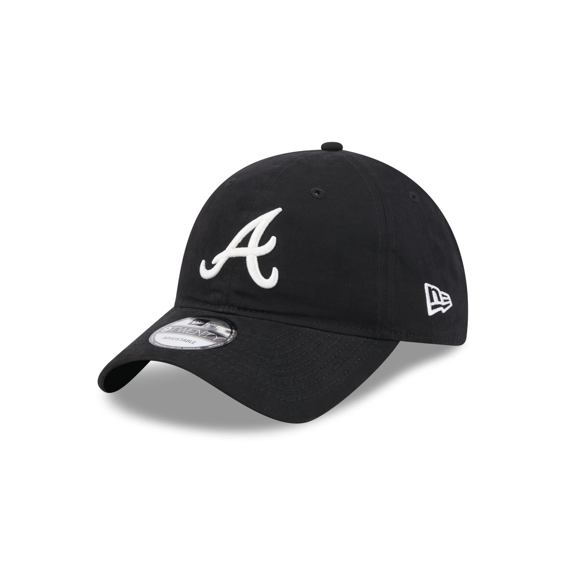 Atlanta Braves Nylon Black 9TWENTY Adjustable Hat