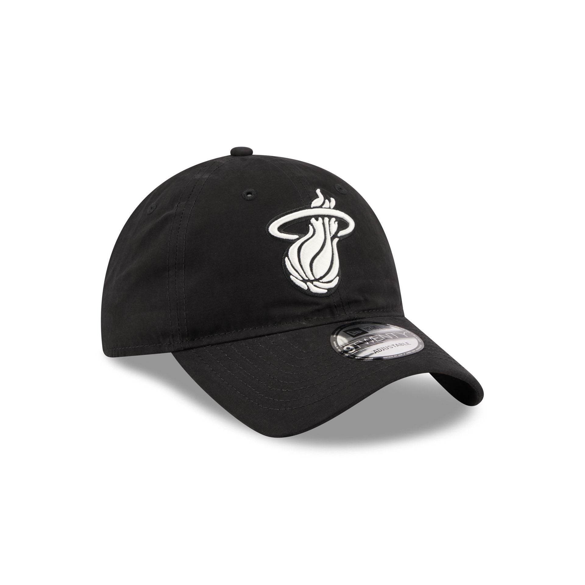 Miami Heat Nylon Black 9TWENTY Adjustable Hat
