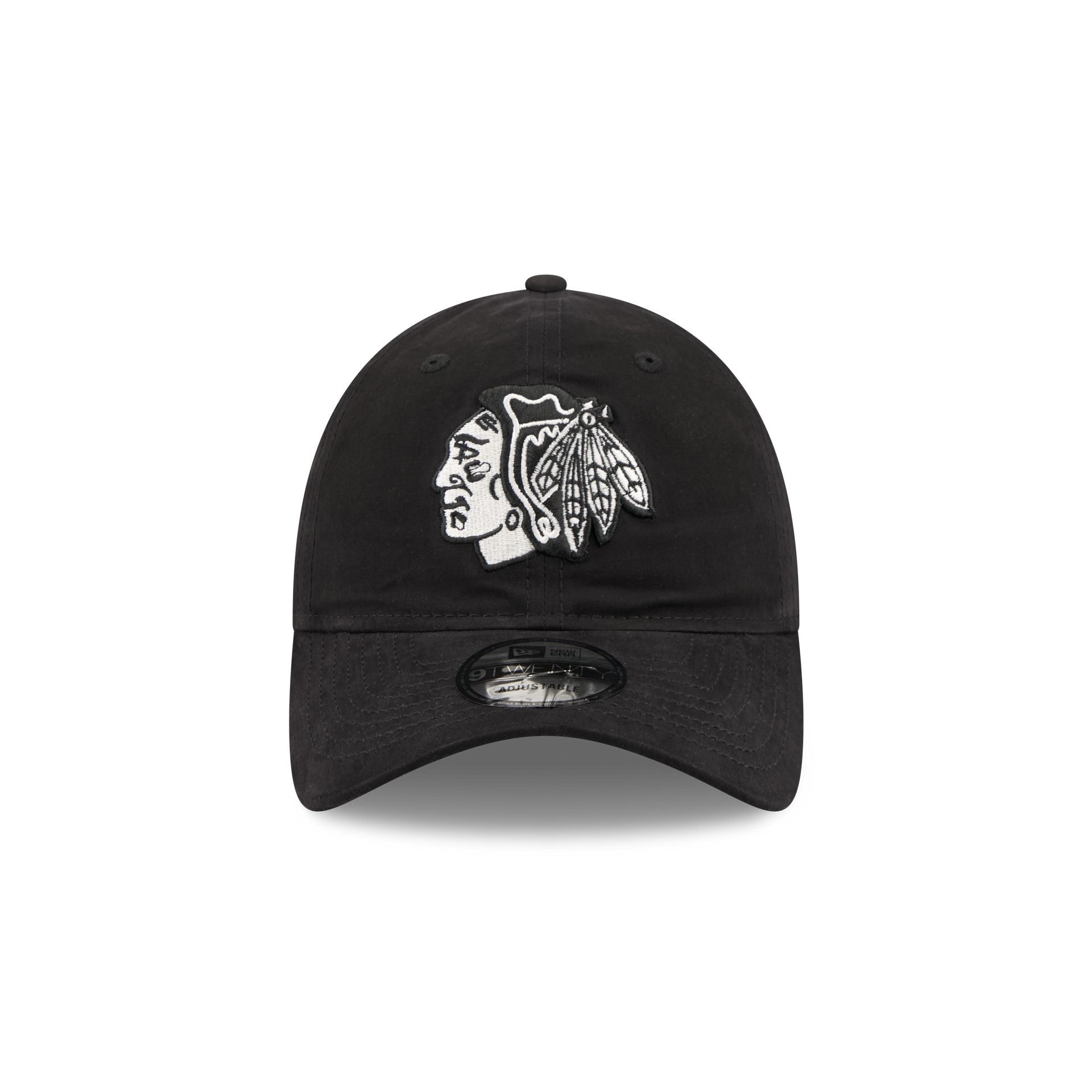Chicago Blackhawks Nylon Black 9TWENTY Adjustable Hat