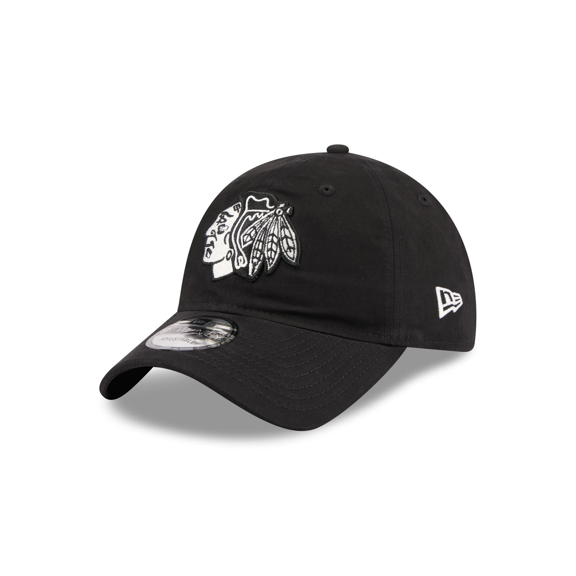 Chicago Blackhawks Nylon Black 9TWENTY Adjustable Hat