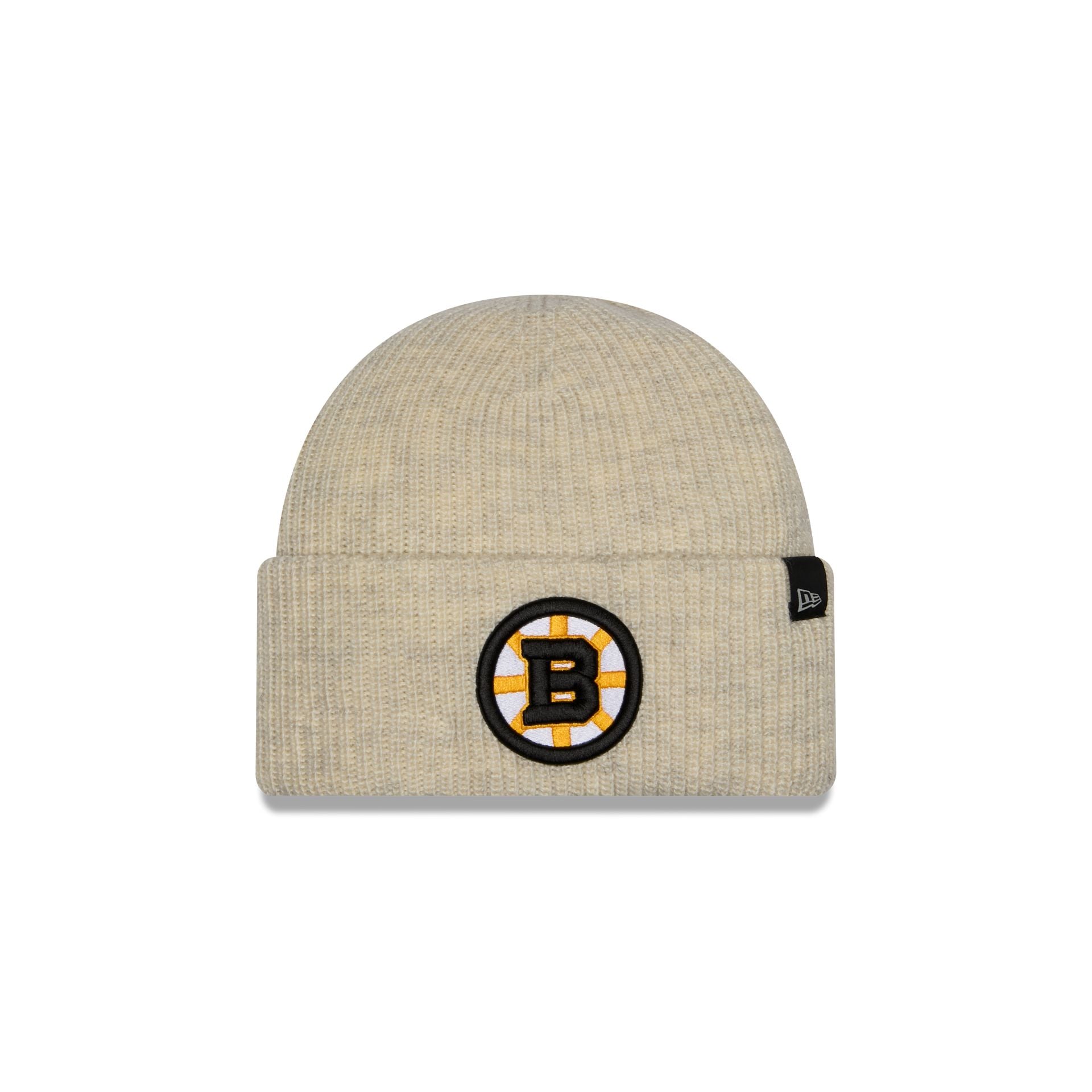 Boston Bruins Woolen Heather Gray Short Cuff Knit Beanie Hat