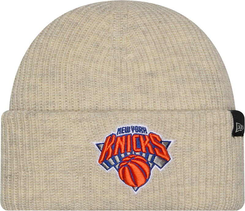 New York Knicks Woolen Heather Gray Short Cuff Knit Beanie Hat