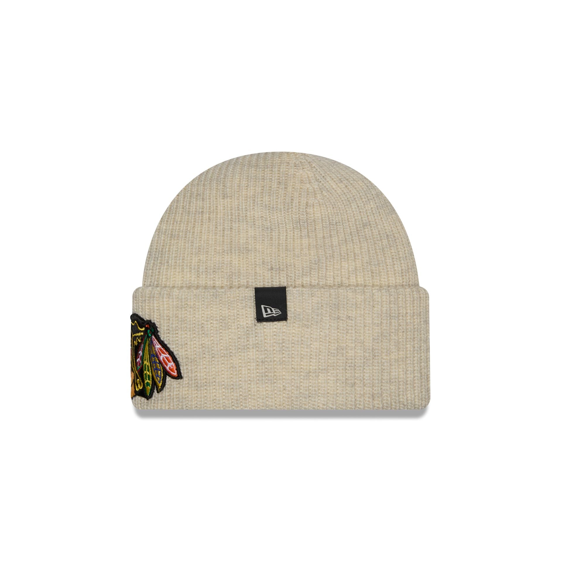 Chicago Blackhawks Woolen Heather Gray Short Cuff Knit Beanie Hat