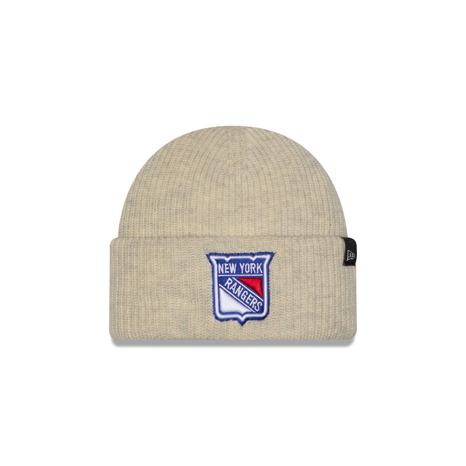New York Rangers Woolen Heather Gray Short Cuff Knit Beanie Hat