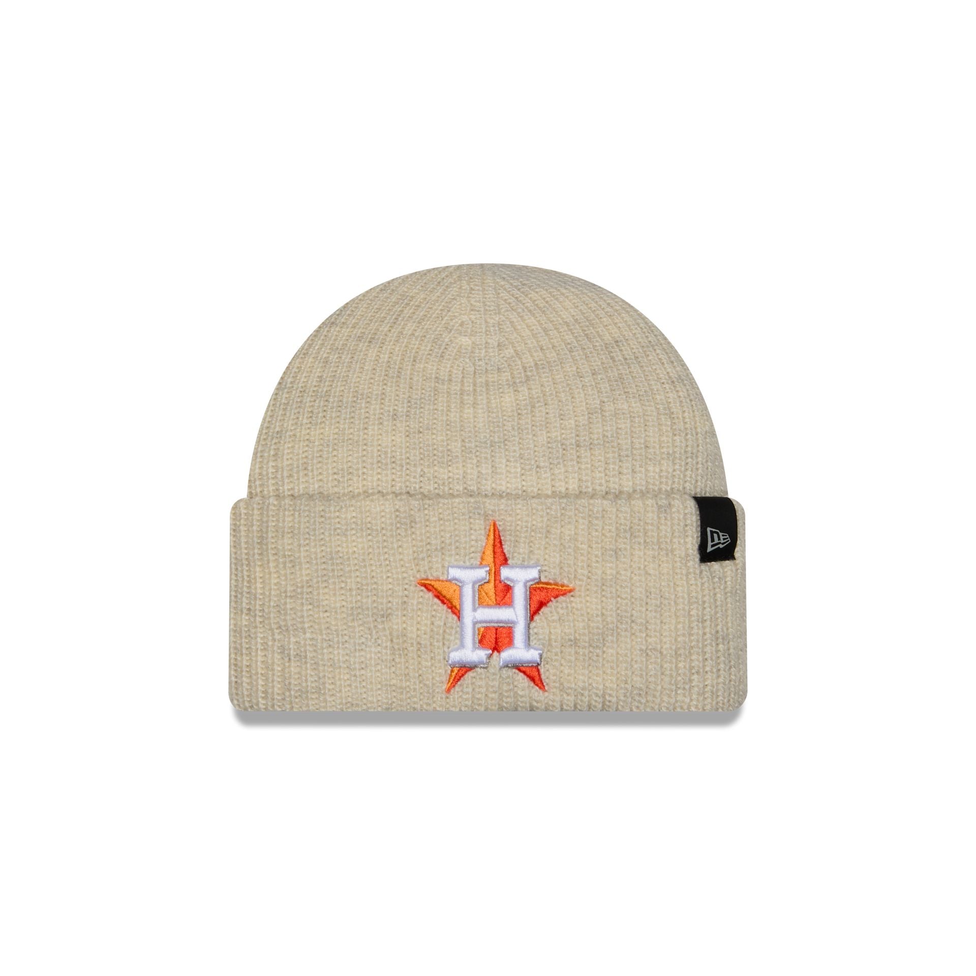 Houston Astros Woolen Heather Gray Short Cuff Knit Beanie Hat