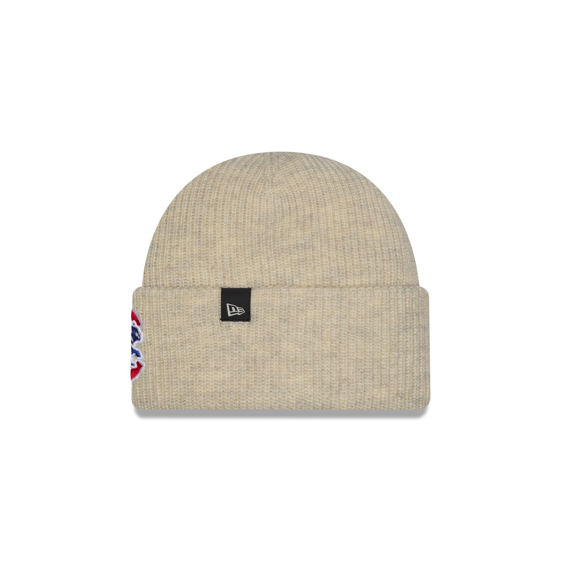 Chicago Cubs Woolen Heather Gray Short Cuff Knit Beanie Hat
