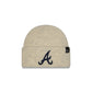 Atlanta Braves Woolen Heather Gray Short Cuff Knit Beanie Hat