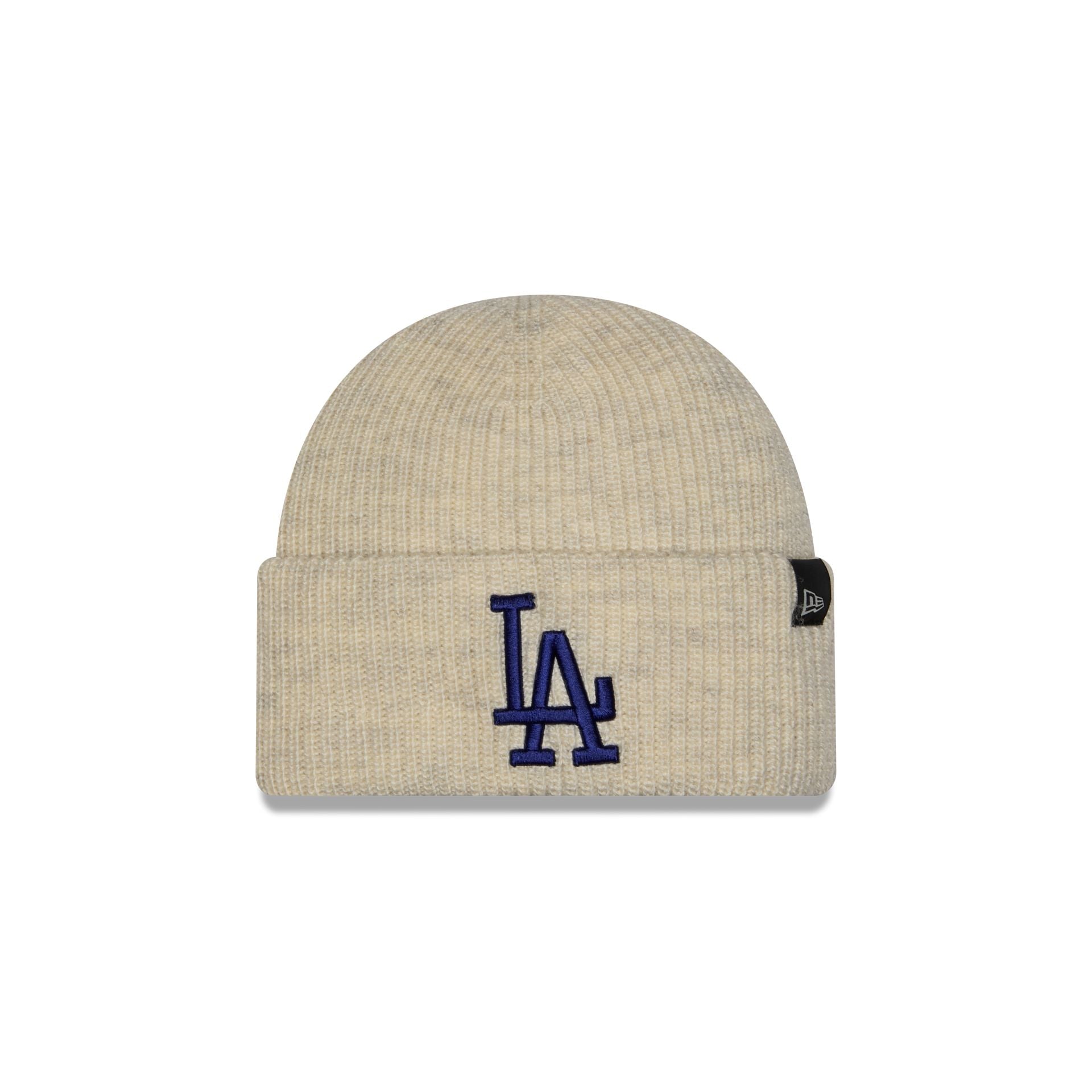 Los Angeles Dodgers Woolen Heather Gray Short Cuff Knit Beanie Hat