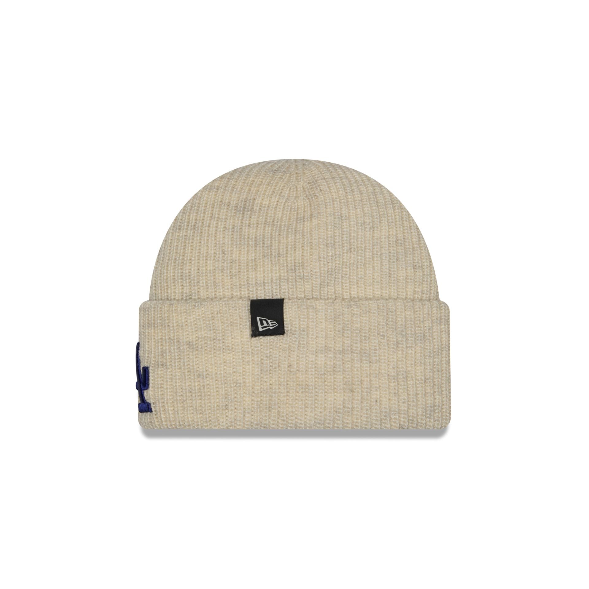 Los Angeles Dodgers Woolen Heather Gray Short Cuff Knit Beanie Hat