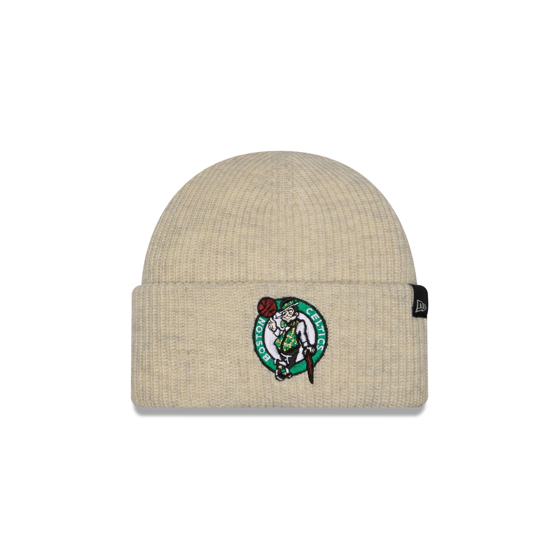 Boston Celtics Woolen Heather Gray Short Cuff Knit Beanie Hat