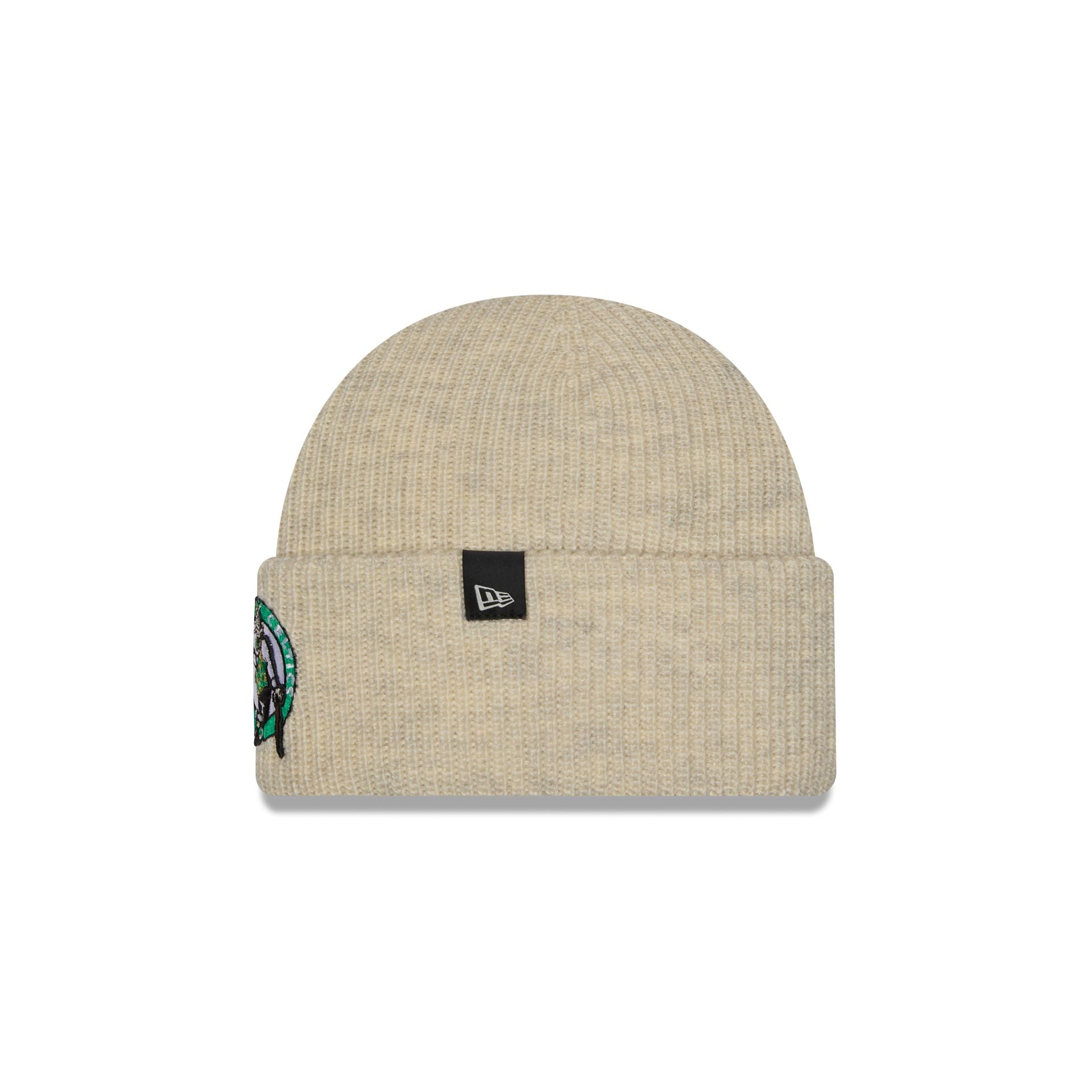 Boston Celtics Woolen Heather Gray Short Cuff Knit Beanie Hat