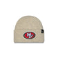 San Francisco 49ers Woolen Heather Gray Short Cuff Knit Beanie Hat