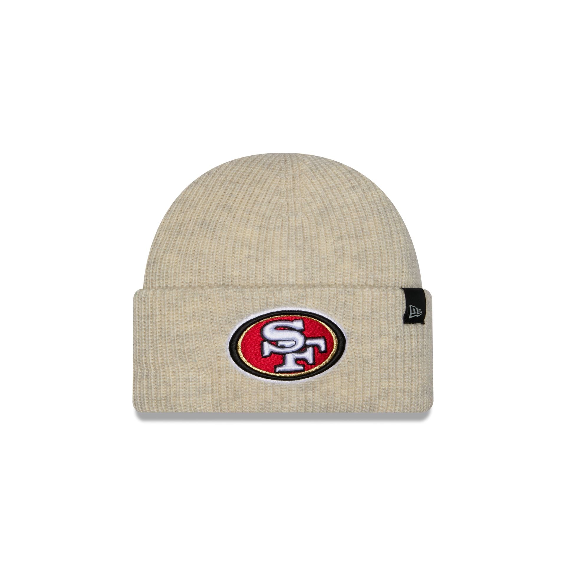 San Francisco 49ers Woolen Heather Gray Short Cuff Knit Beanie Hat