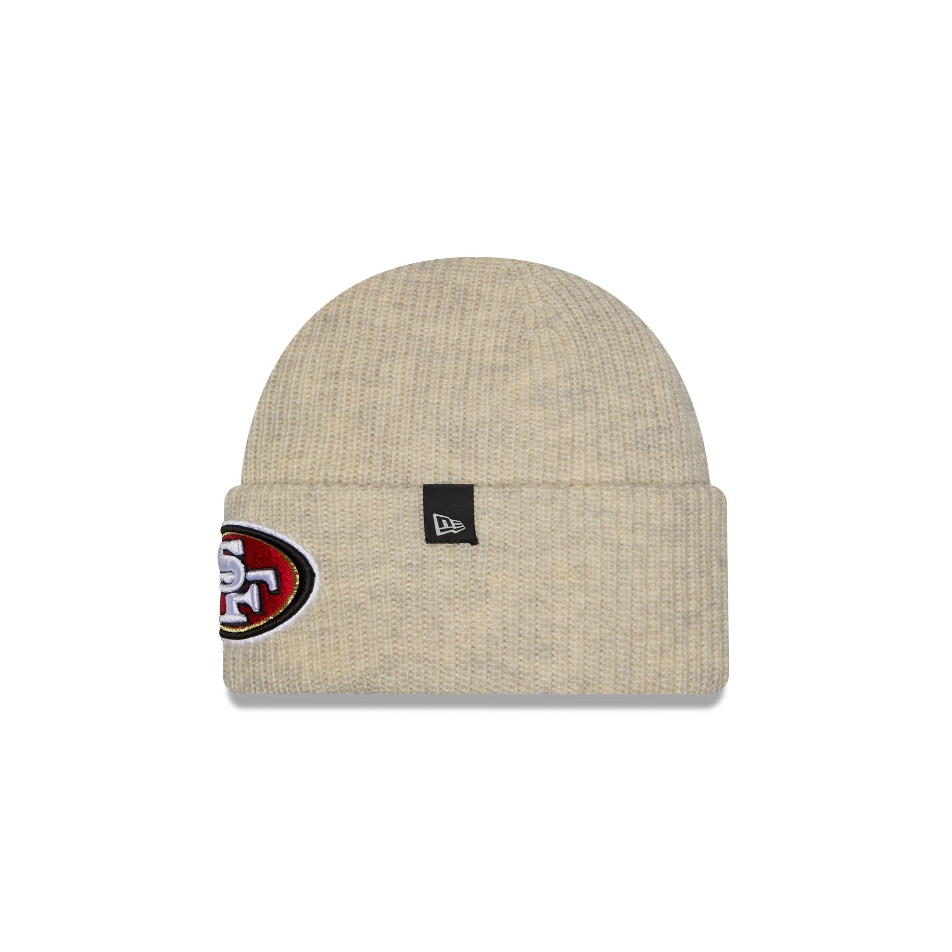 San Francisco 49ers Woolen Heather Gray Short Cuff Knit Beanie Hat