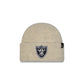Las Vegas Raiders Woolen Heather Gray Short Cuff Knit Beanie Hat