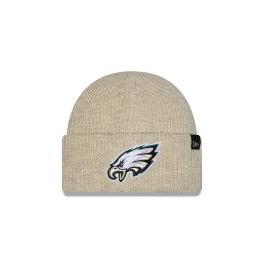 Philadelphia Eagles Woolen Heather Gray Short Cuff Knit Beanie Hat
