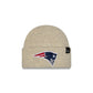 New England Patriots Woolen Heather Gray Short Cuff Knit Beanie Hat