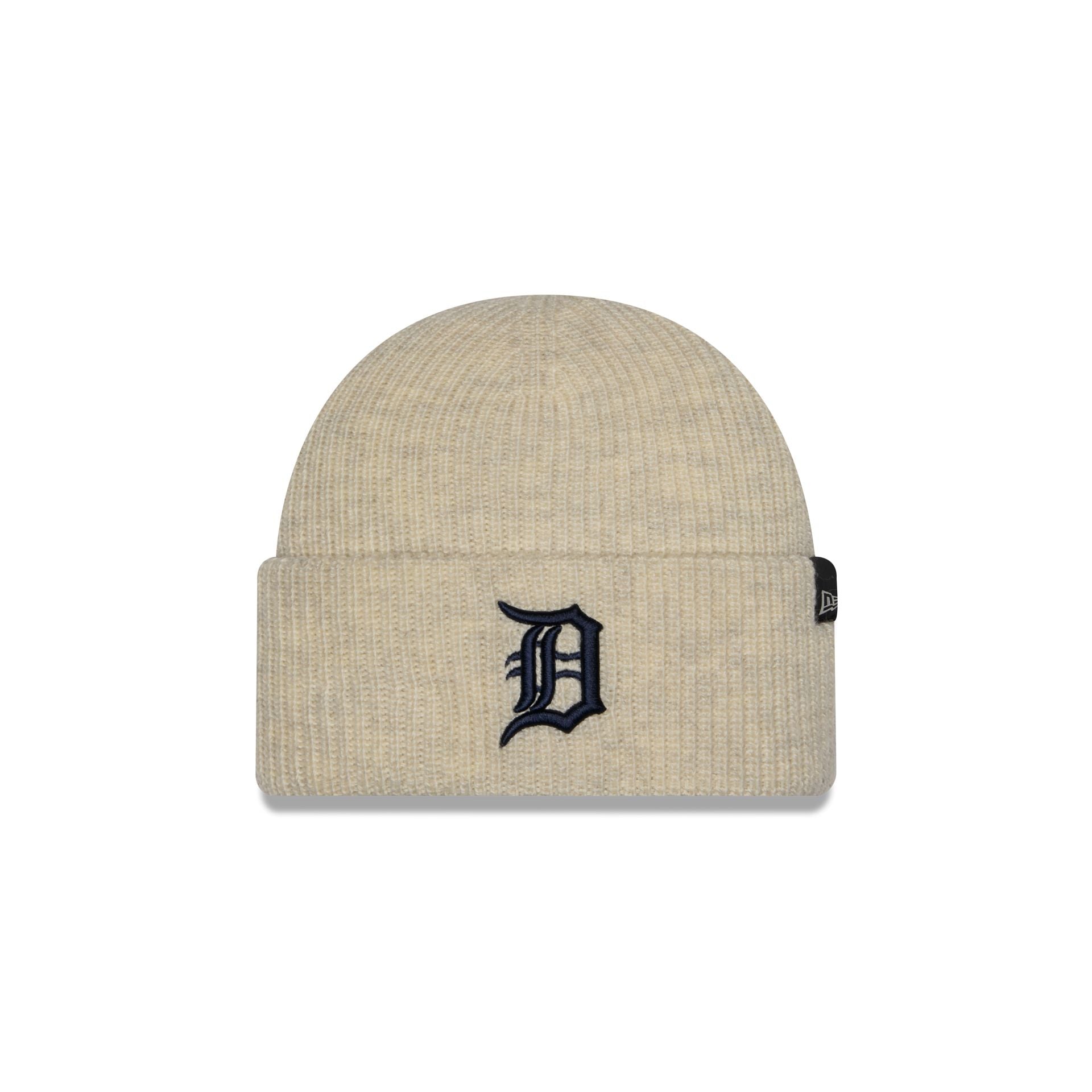 Detroit Tigers Woolen Heather Gray Short Cuff Knit Beanie Hat