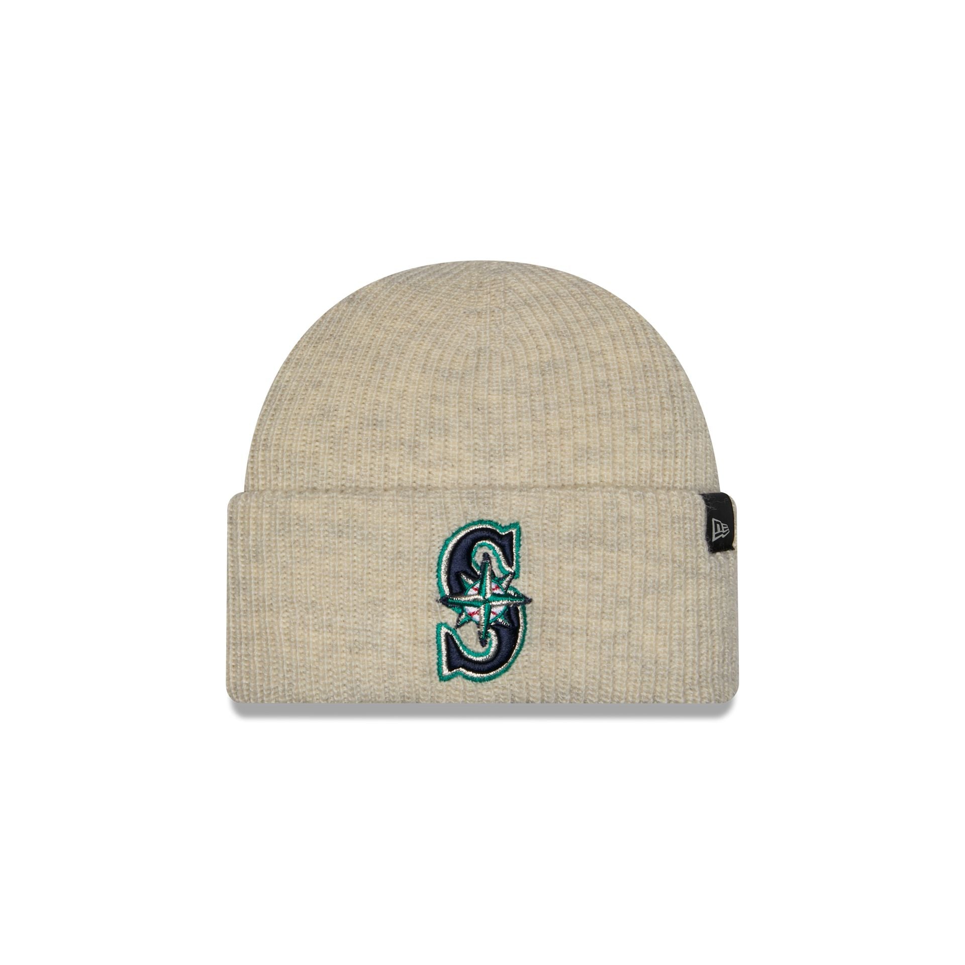 Seattle Mariners Woolen Heather Gray Short Cuff Knit Beanie Hat