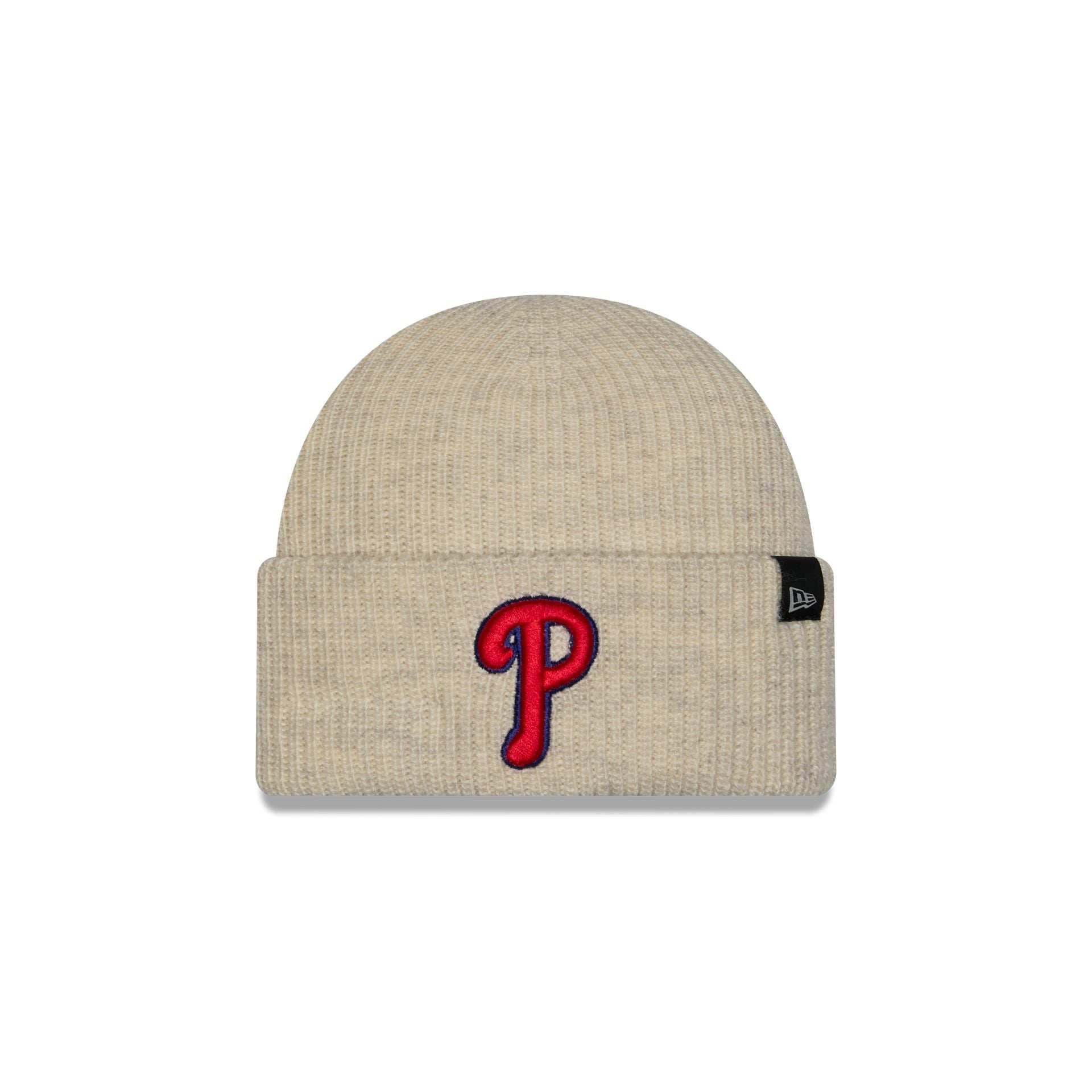 Philadelphia Phillies Woolen Heather Gray Short Cuff Knit Beanie Hat