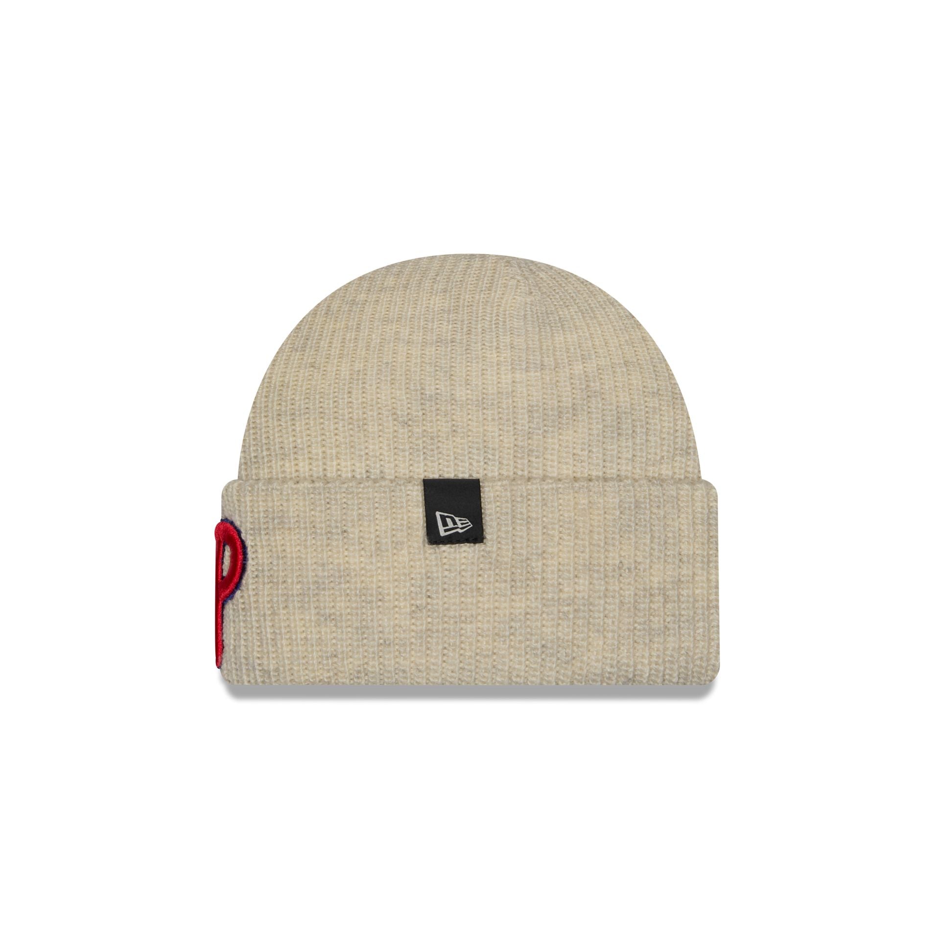 Philadelphia Phillies Woolen Heather Gray Short Cuff Knit Beanie Hat