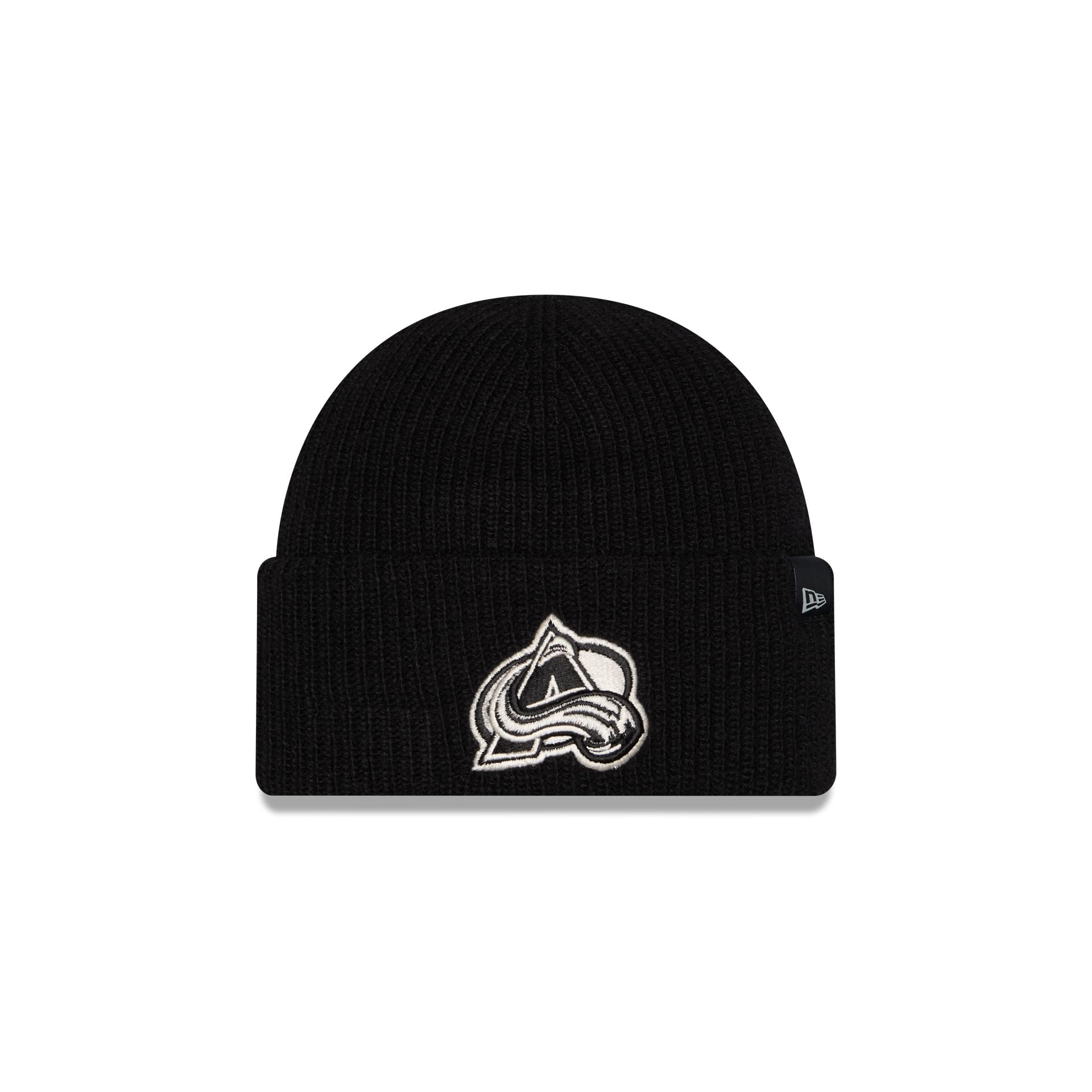 Colorado Avalanche Woolen Black Short Cuff Knit Beanie Hat