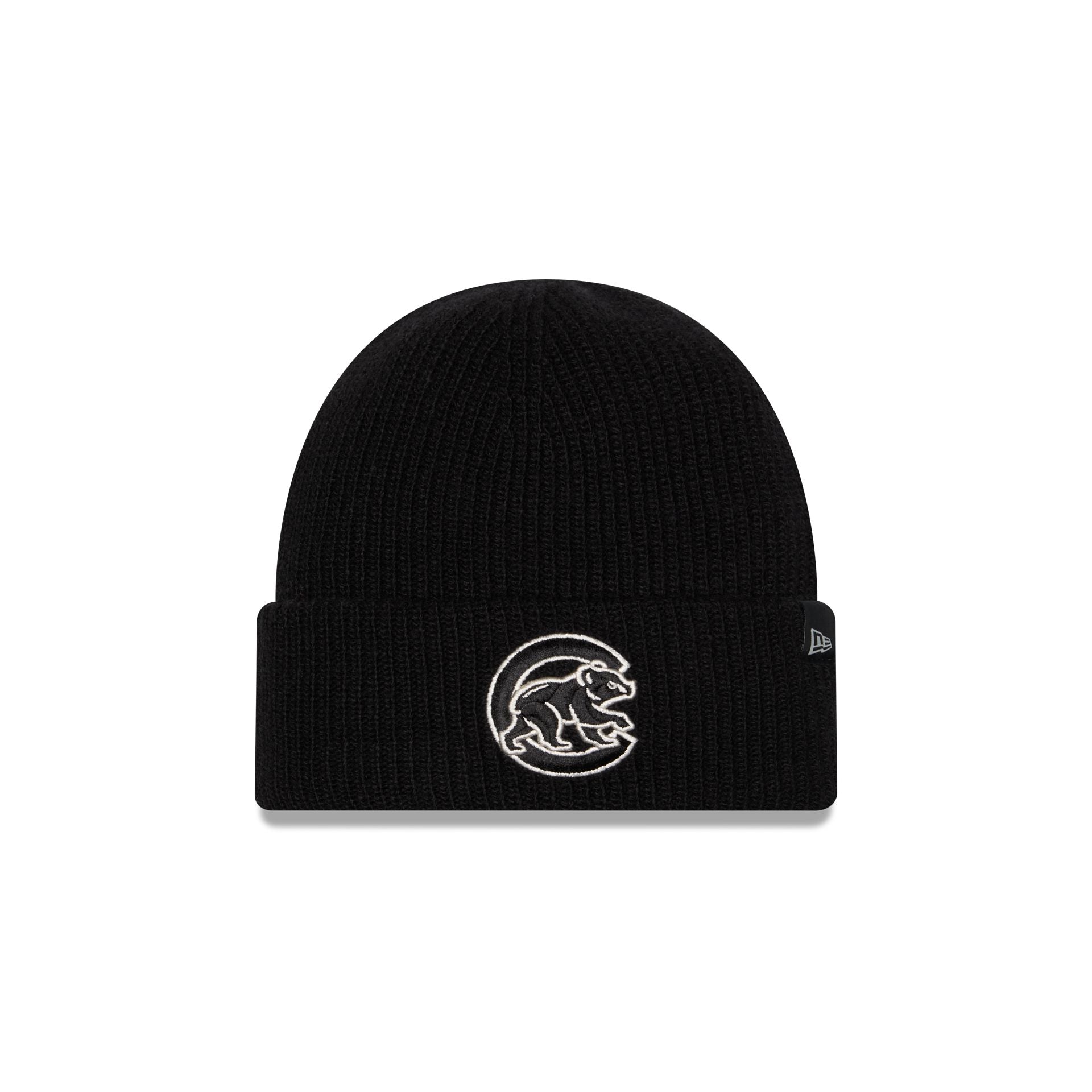 Chicago Cubs Woolen Black Short Cuff Knit Beanie Hat