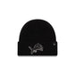 Detroit Lions Woolen Black Short Cuff Knit Beanie Hat