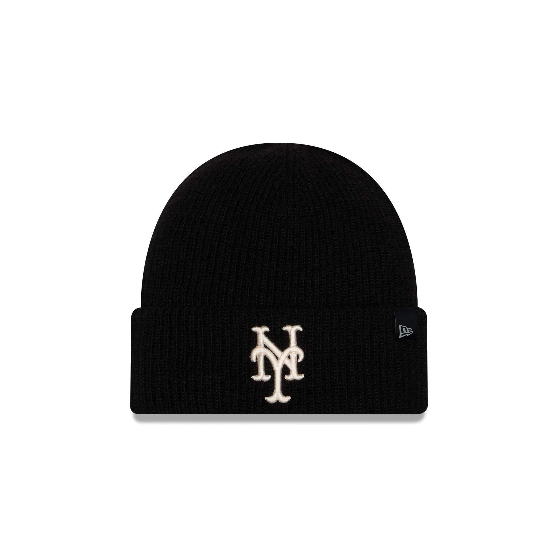 New York Mets Woolen Black Short Cuff Knit Beanie Hat