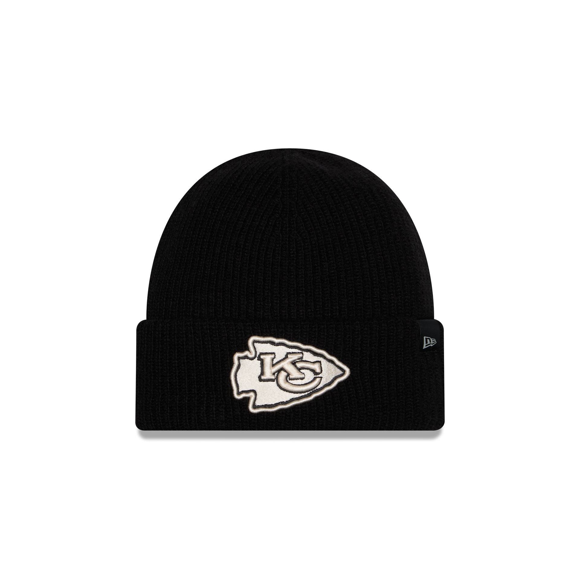 Kansas City Chiefs Woolen Black Short Cuff Knit Beanie Hat
