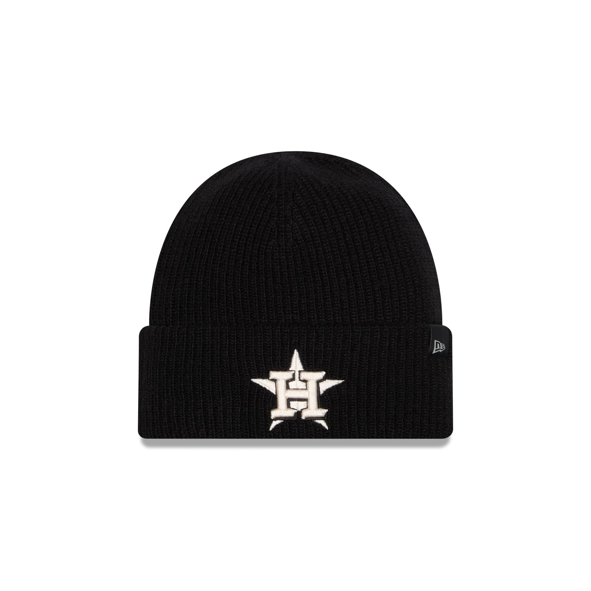 Houston Astros Woolen Black Short Cuff Knit Beanie Hat