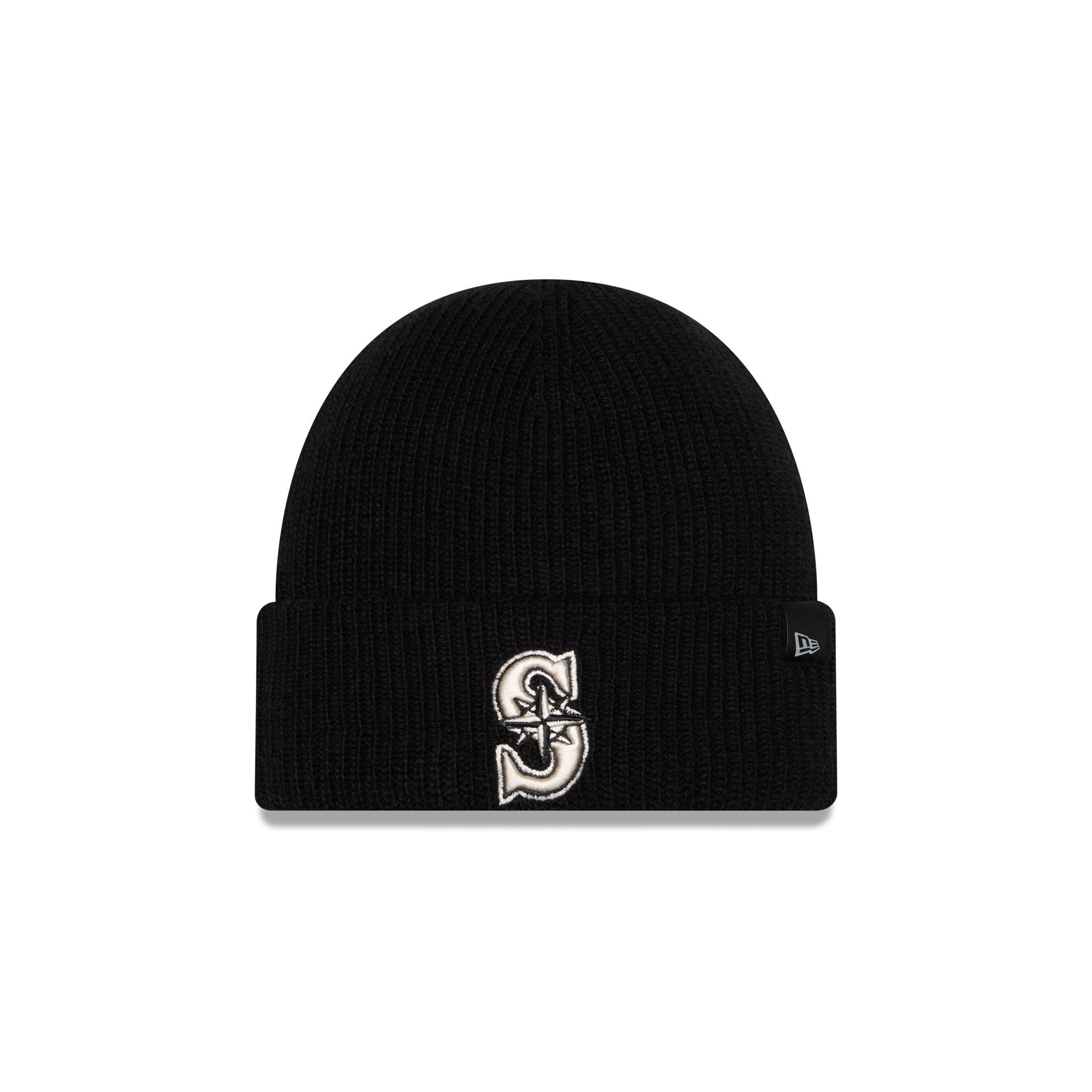 Seattle Mariners Woolen Black Short Cuff Knit Beanie Hat