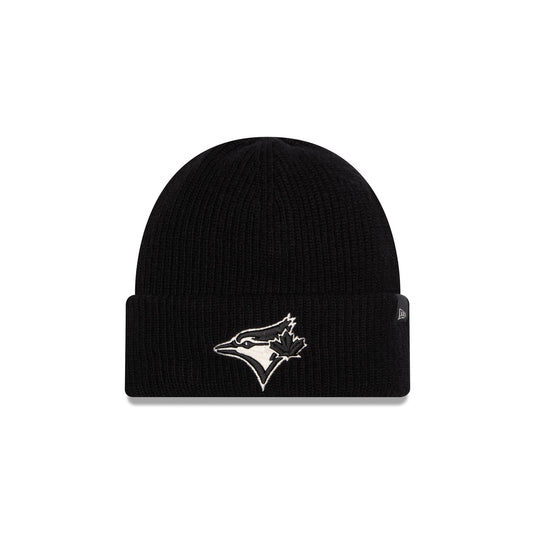 Toronto Blue Jays Woolen Black Short Cuff Knit Beanie Hat